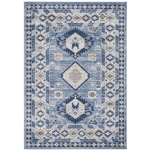 6 ft. 7 in. x 6 ft. 7 in. Kazak 100 Square Rug Blue & Creme, Safavieh, Mfr#: KZK119D-7SQ